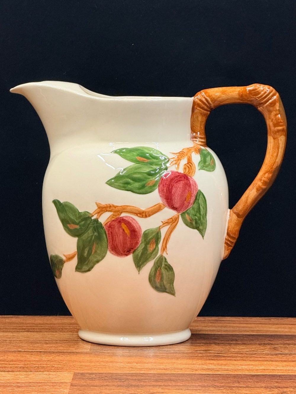 FRANCISCAN Hand Decorated Apple Pattern Pitcher
